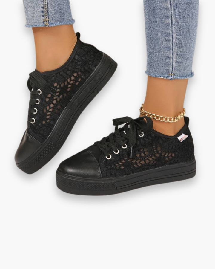 Elegant Lace Sneakers for Women | Breathable and Stylish
