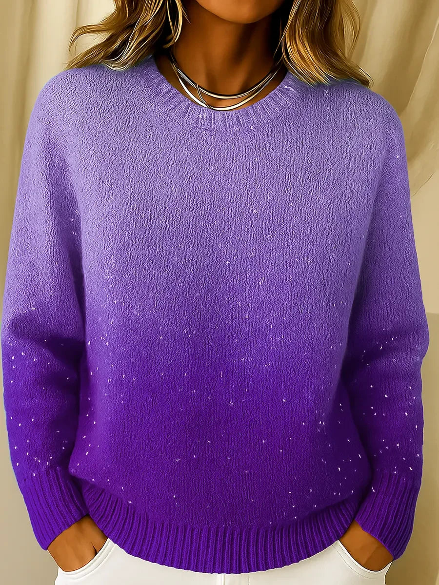 Soft and Elegant Ombre Gradient Knit Sweater for Women