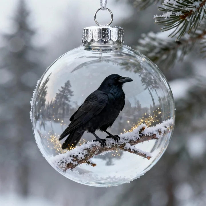FrostFlight Collection of Glass Christmas Ornaments with Cute Birds, view 9 - Elena Harper