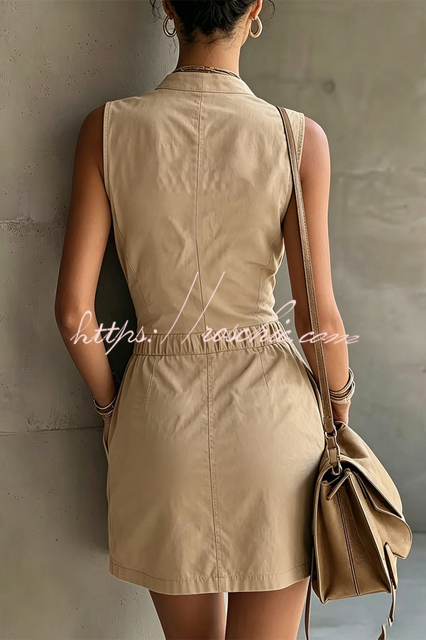Luna Sleeveless Zip Cargo Dress