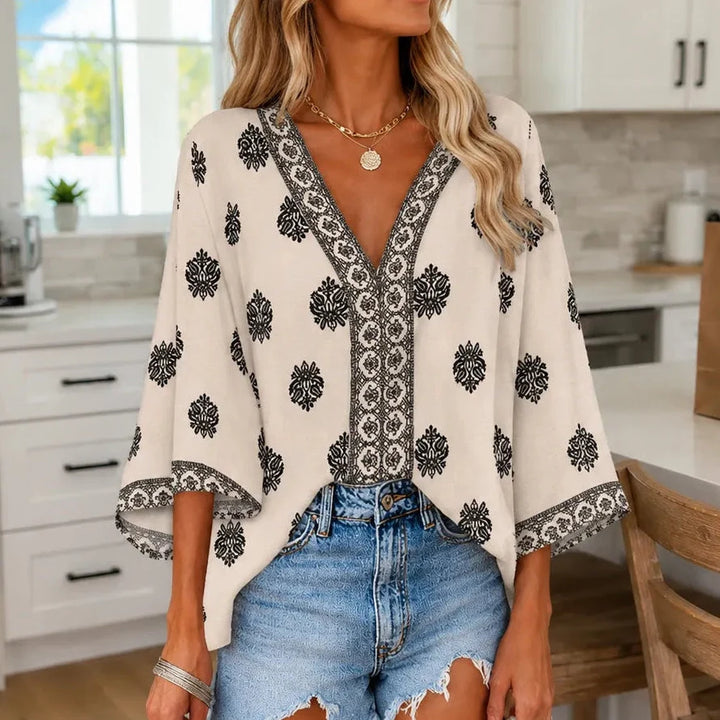 Alina | Stylish and Comfortable Women's Tunic Blouse with V-Neck