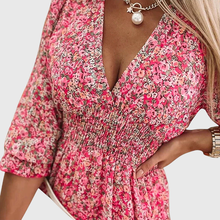 Chic Bohemian Printed Short Dress for Women