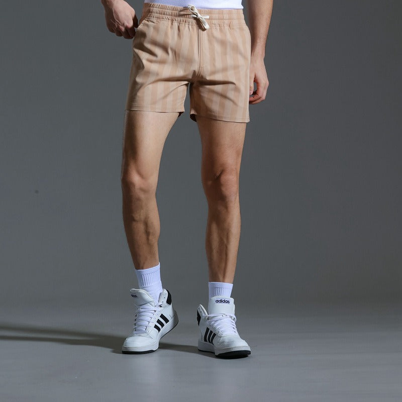 Men's Polyester Athletic Style Vertical Striped Shorts - Julián