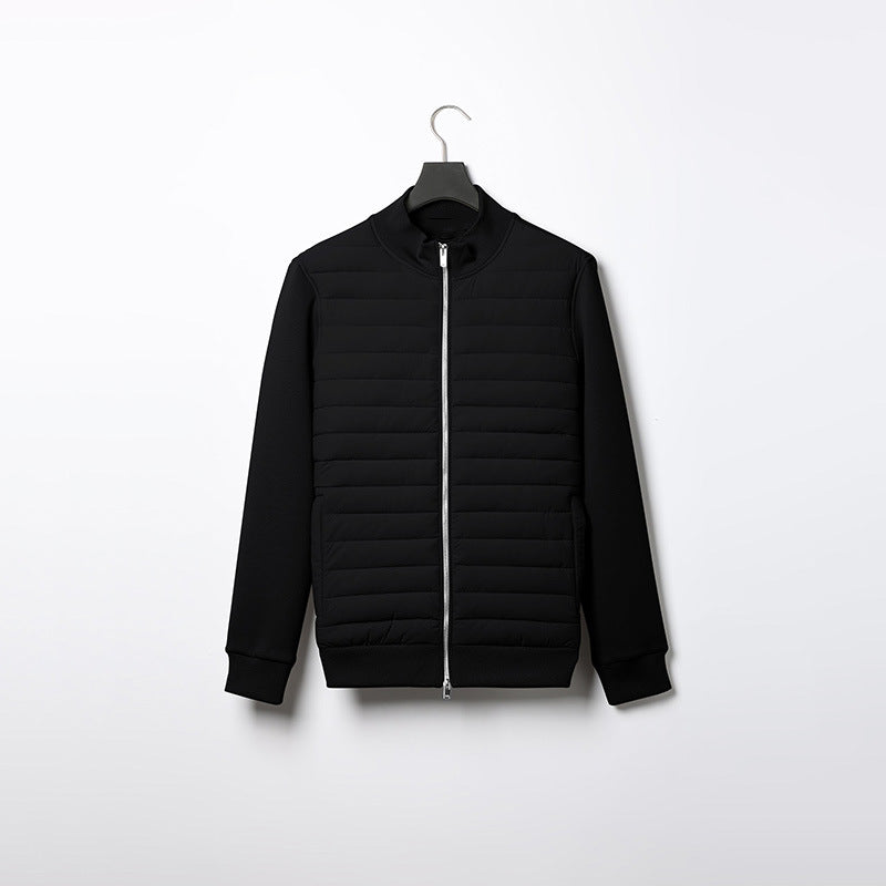 Lightweight Quilted Jacket with High Collar for Men – Stylish Winter Outerwear