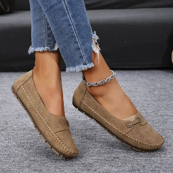 Leticia Women's Leather Shoes, Non-Slip & Soft, view 9 - Elena Harper