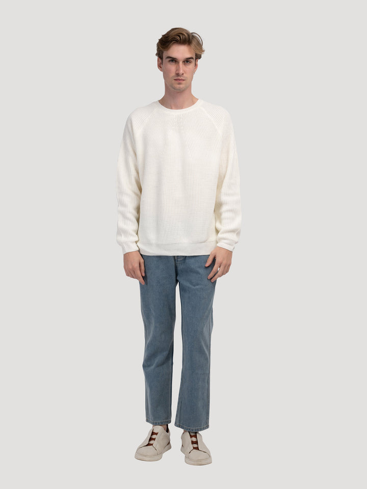 Men's Chunky Ribbed Crew Neck Jumper – Viktor
