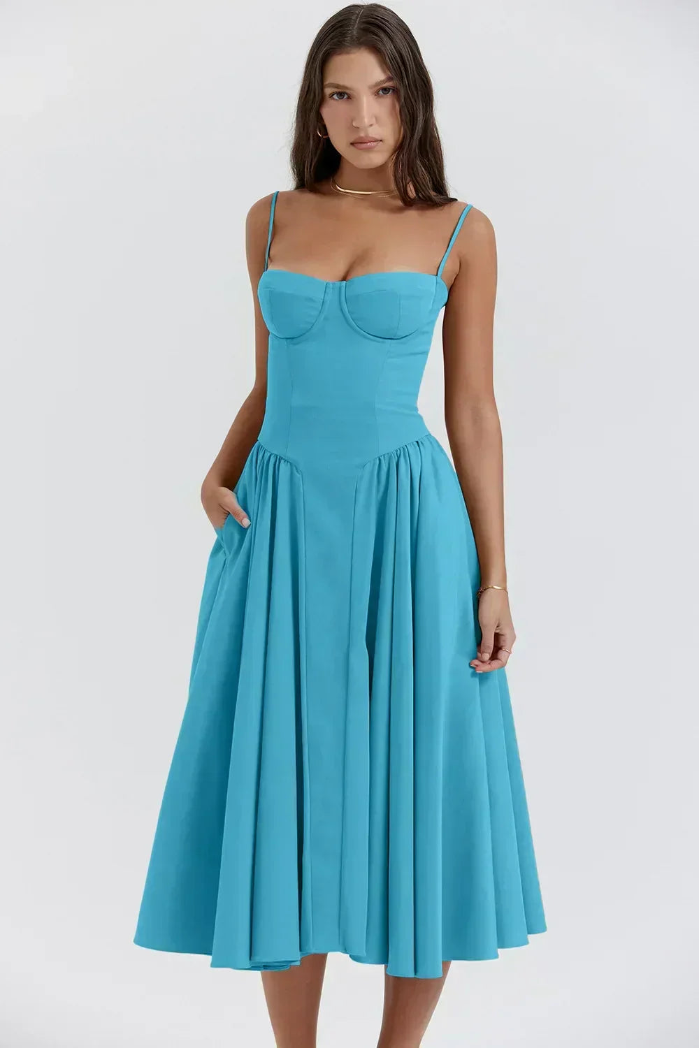 Elara Elegant Corset Sundress - Elena Harper