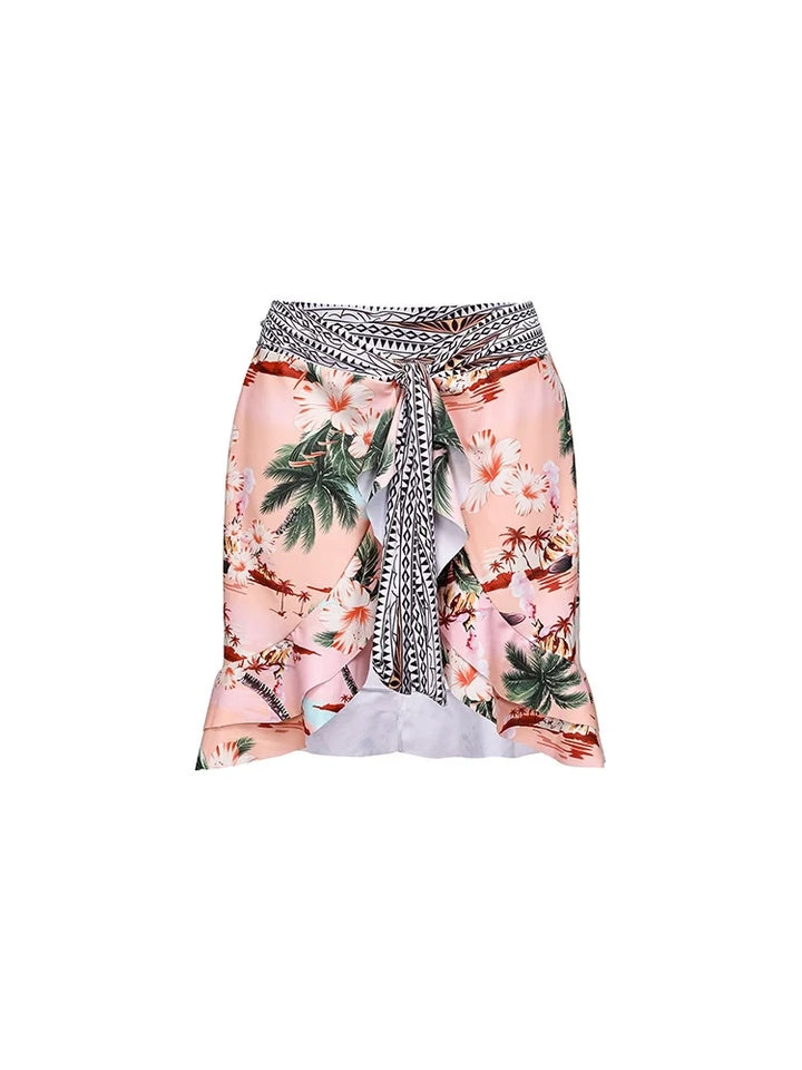 Palm Tree Print Vacation Bikini Set, view 3 - Elena Harper