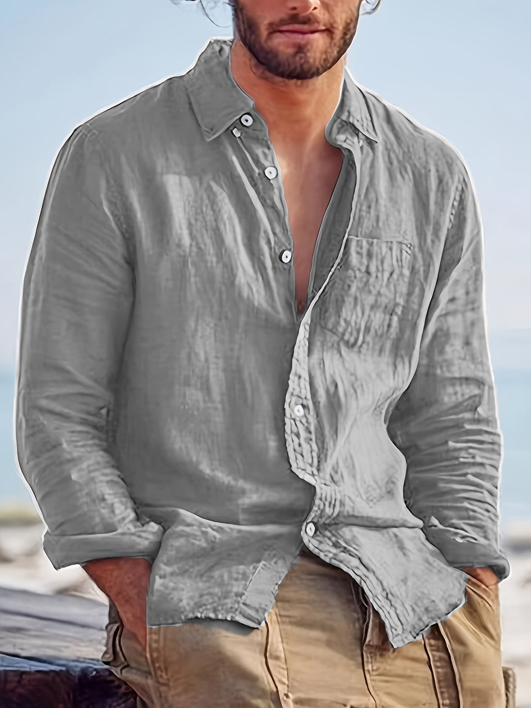 Cotton Shirt for Men - Elena Harper