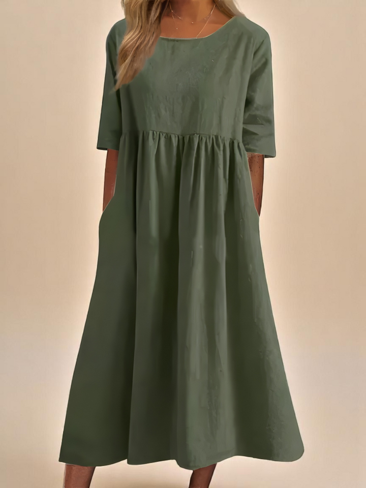 Grace Flowy Daylight Midi Dress - Elena Harper