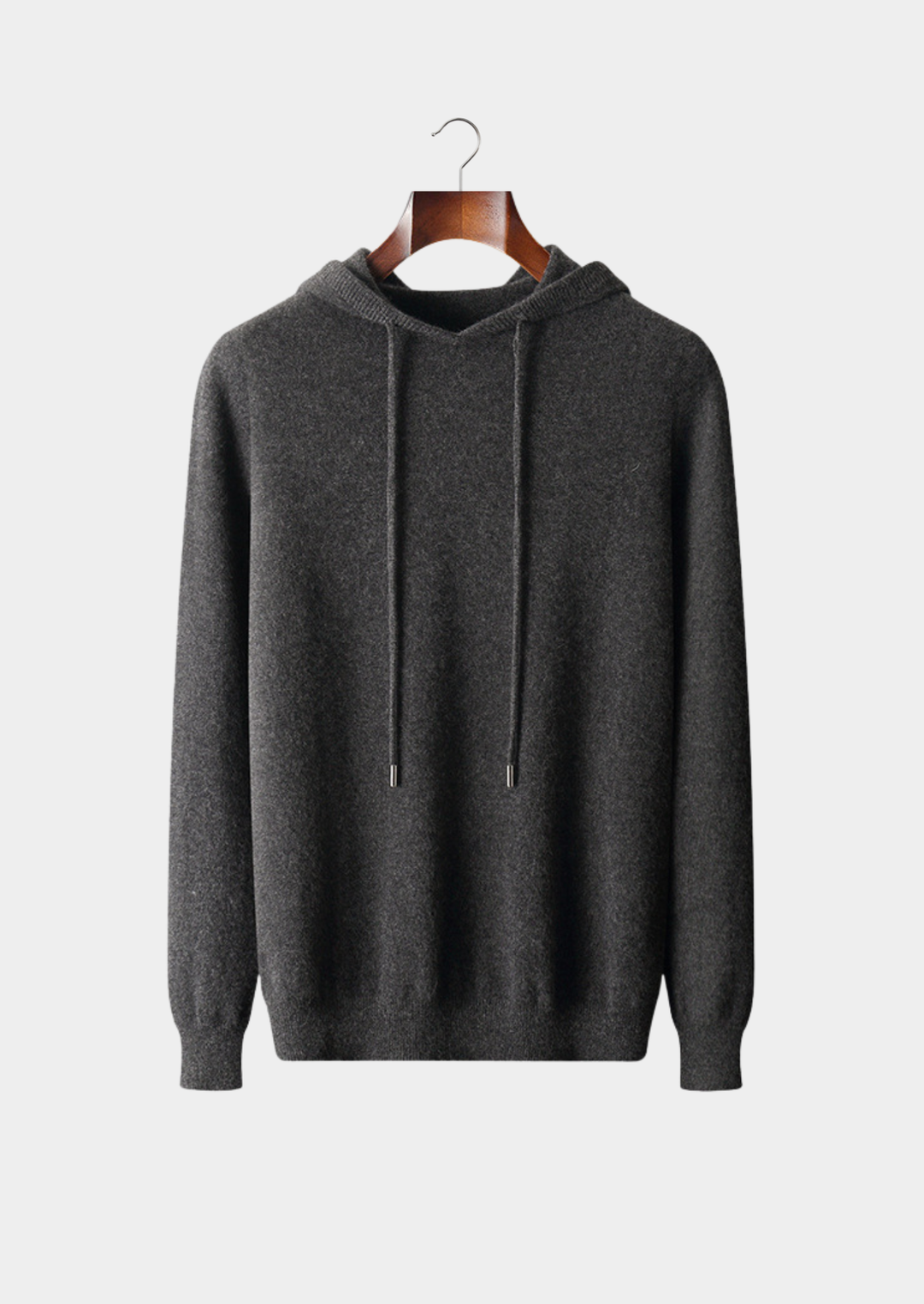 100% CASHMERE HOODED SWEATER.