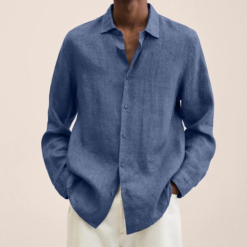 ELENA HARPER™  |  LINEN BUTTON-UP SHIRT FOR MEN