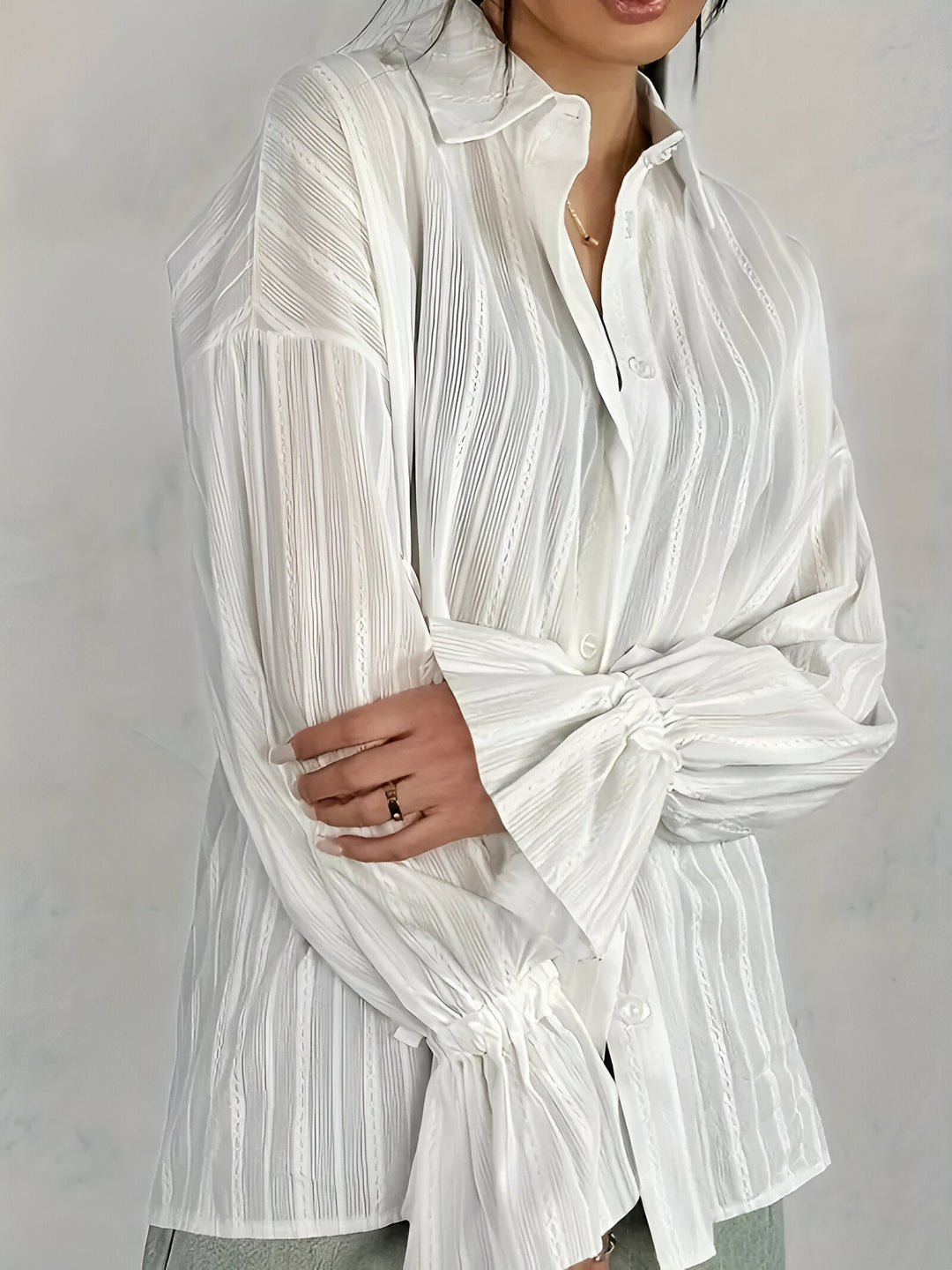 Benja - Shirt with Embroidered Collar