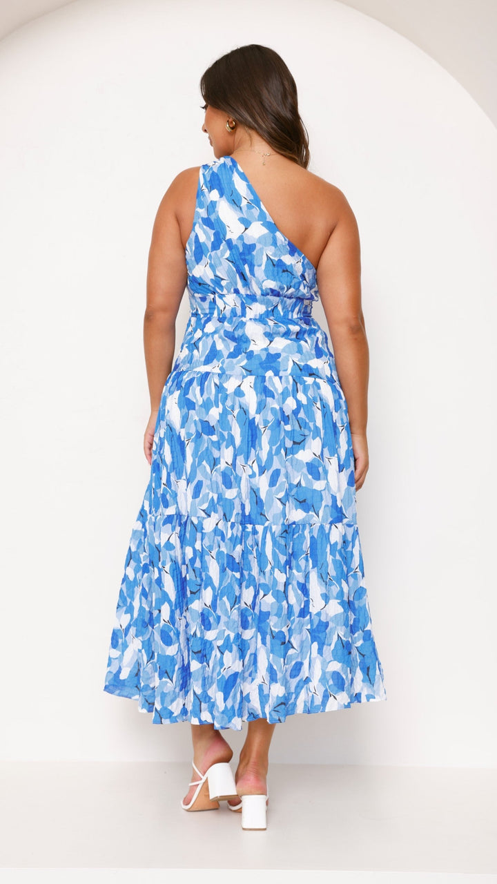 Long Floral One-Shoulder Dress for Women - Jaisa