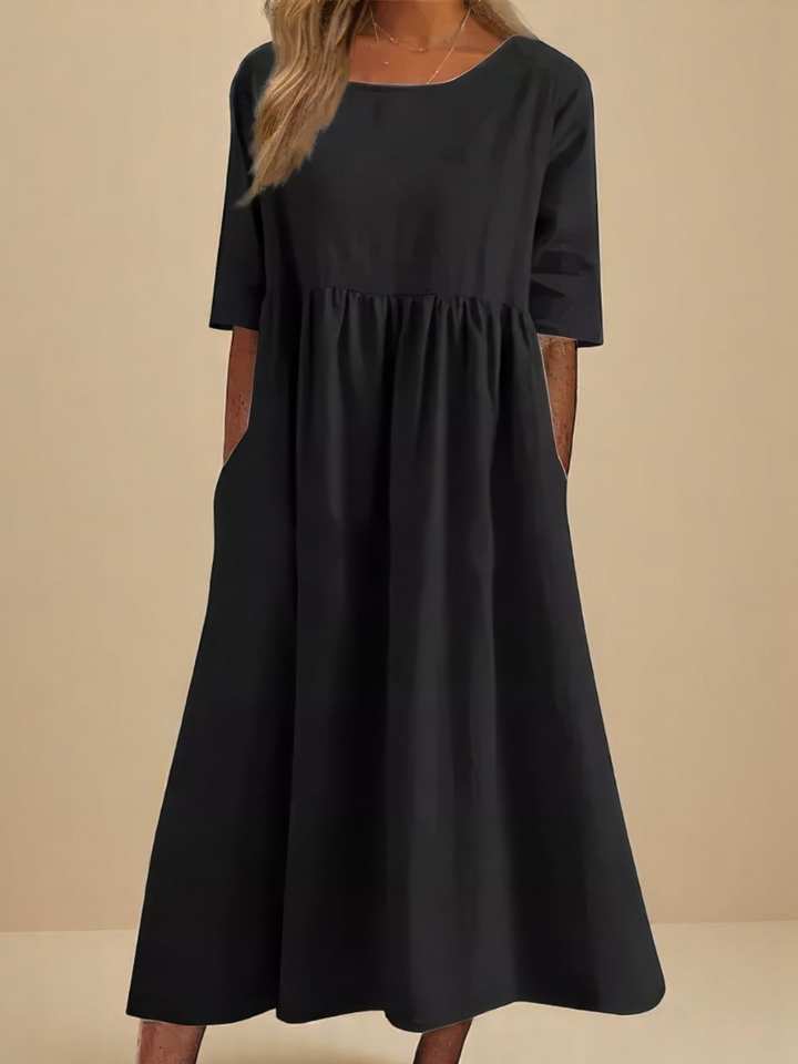 Grace Flowy Daylight Midi Dress - Elena Harper