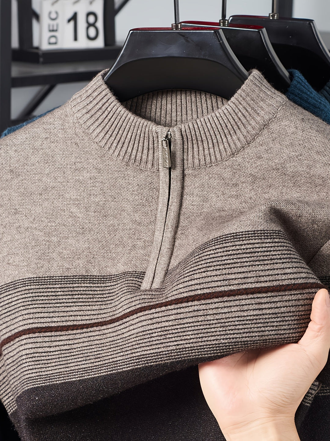 Barrett | Men's Refined Quarter-Zip Sweater with Fine Knit Face