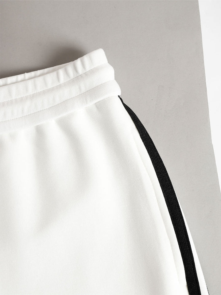 Sporty Off-the-shoulder Long-sleeved Top And Pants Set, view 8 - Elena Harper