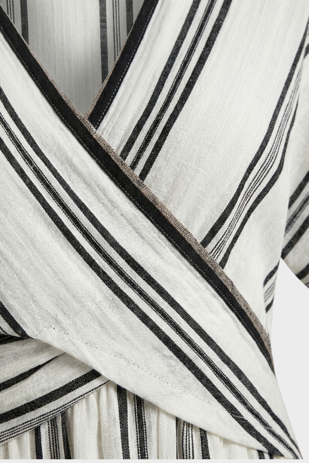 Women's Striped Wrap Dress | Maxi