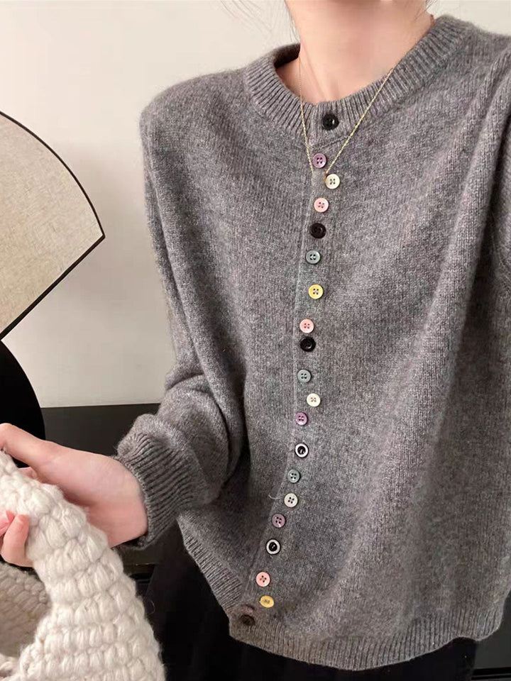 Aaliyah™ | Elegant Button-Up Knit Cardigan
