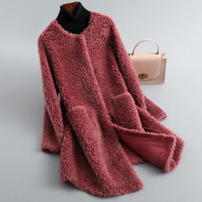 Tahliaa Teddy Fleece Coat with Pockets, view 3 - Elena Harper