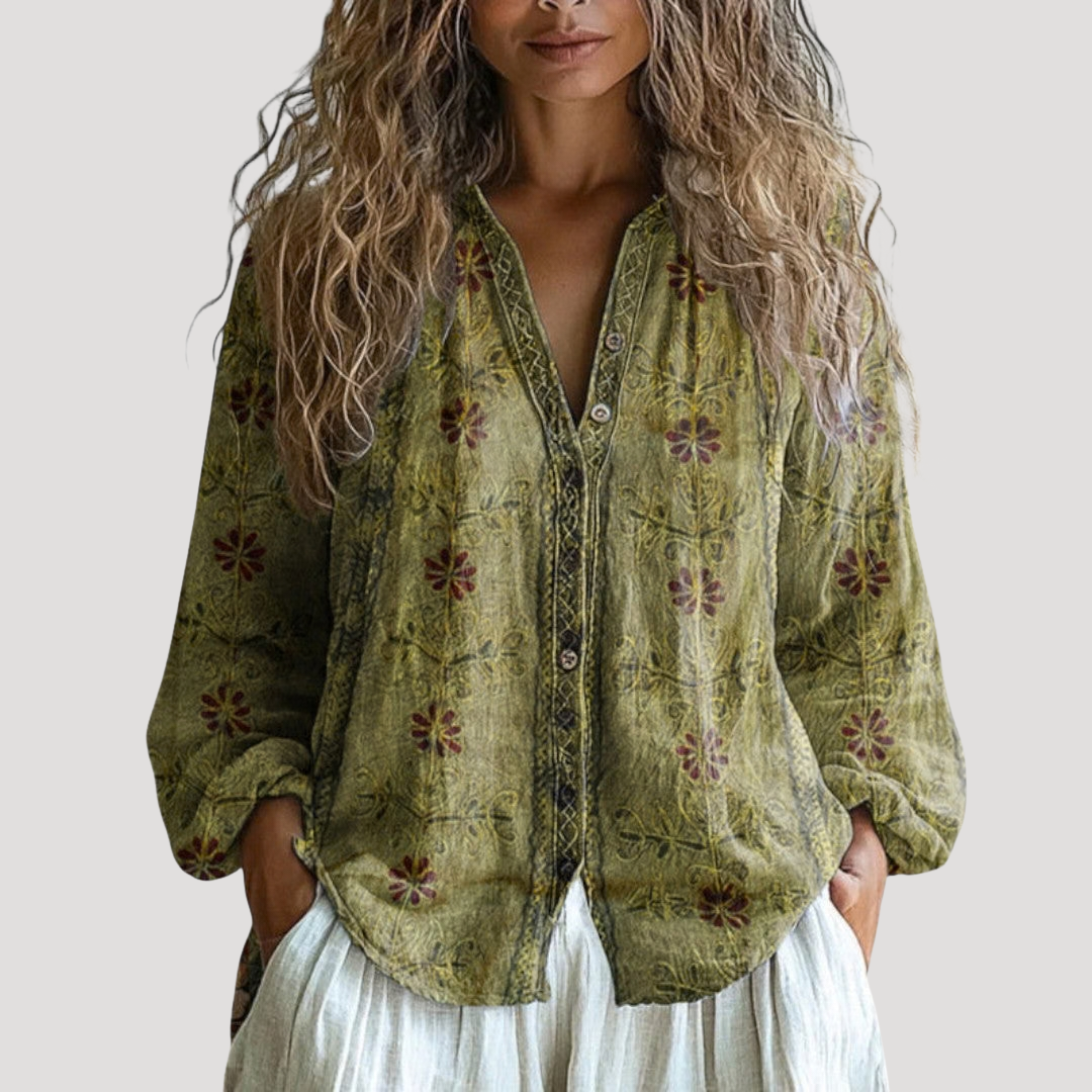 Bohemian Printed Women's Blouse