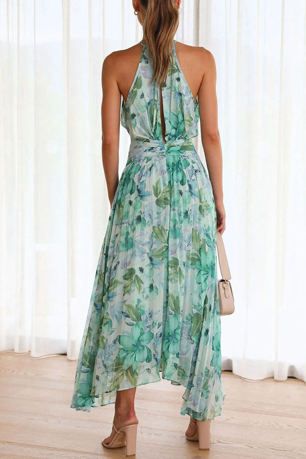 Abigail Elegant and Floral Maxi Swing Dress for Women - Elena Harper