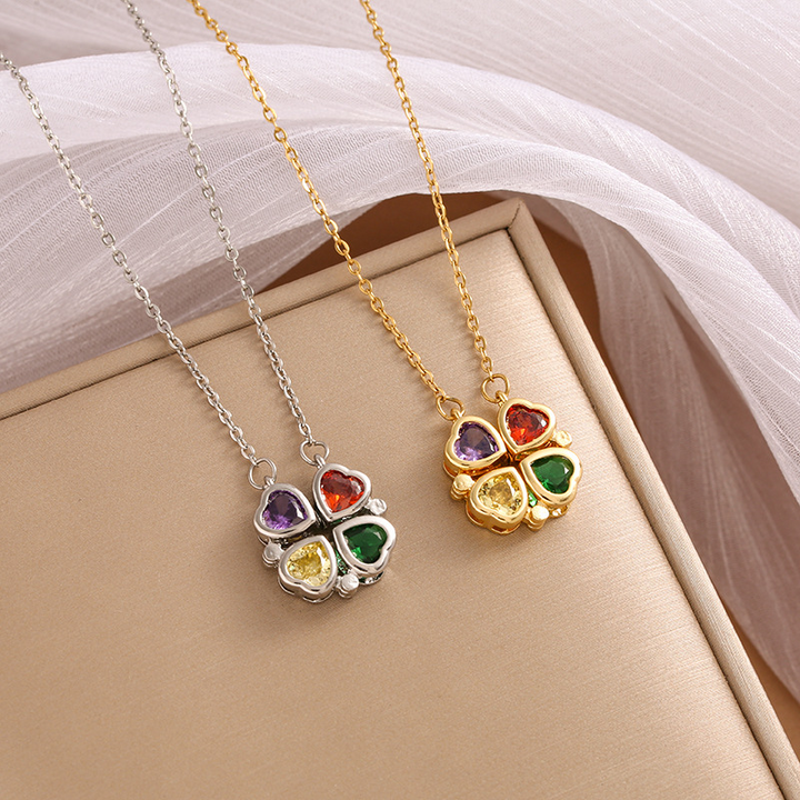 Cloverelle Sparkling Clover Pendant Necklace - Elena Harper