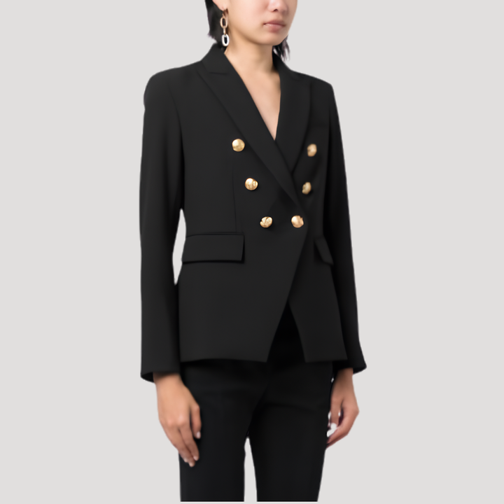 Elegant Double-Breasted Women's Blazer