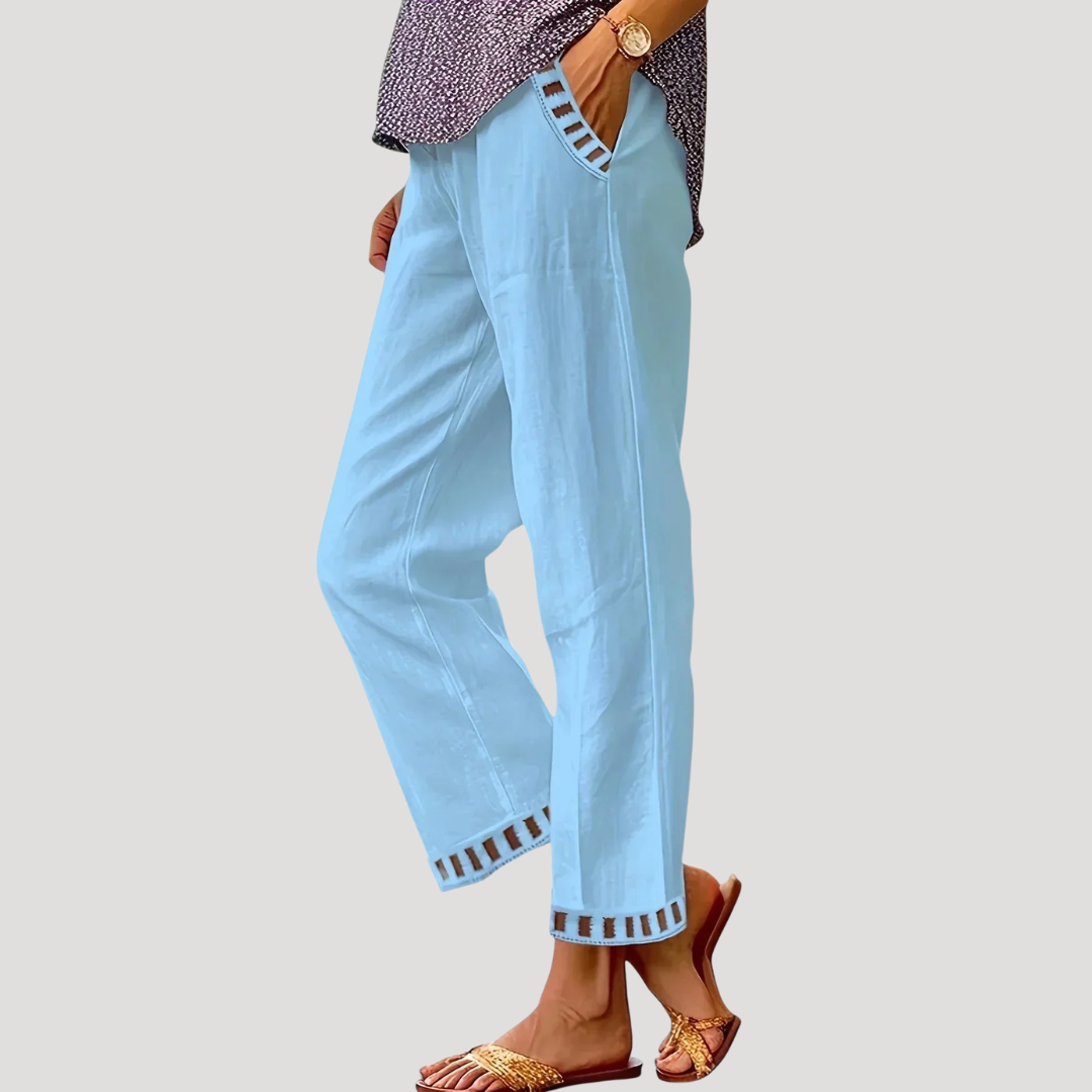 Women's Comfort Straight Pants with Pockets
