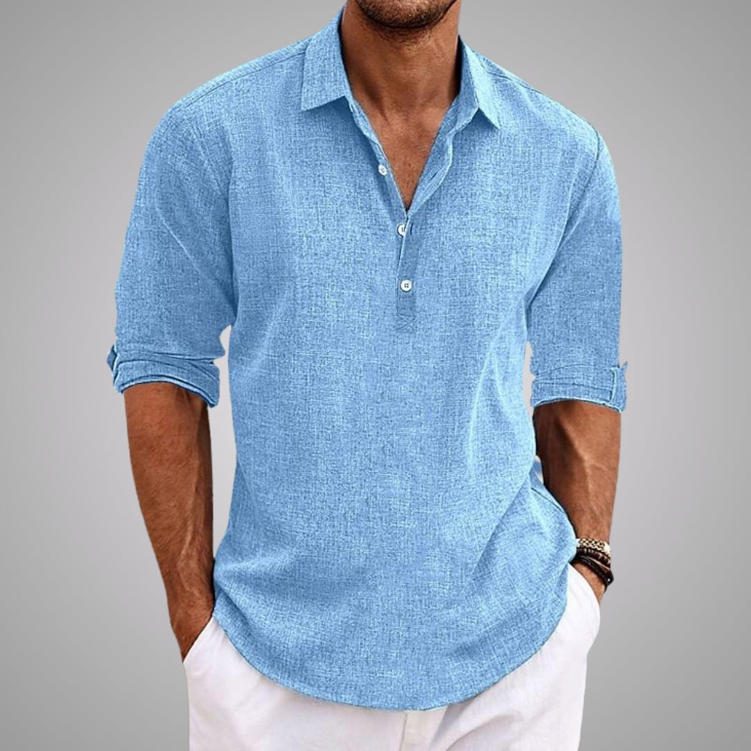 ELENA HARPER™  |  SUMMER LINEN SHIRT FOR MEN