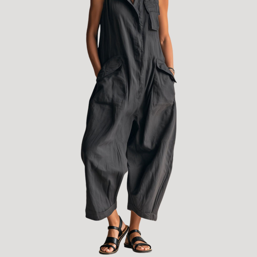 Loose-Fitting Sleeveless Jumpsuit for Women