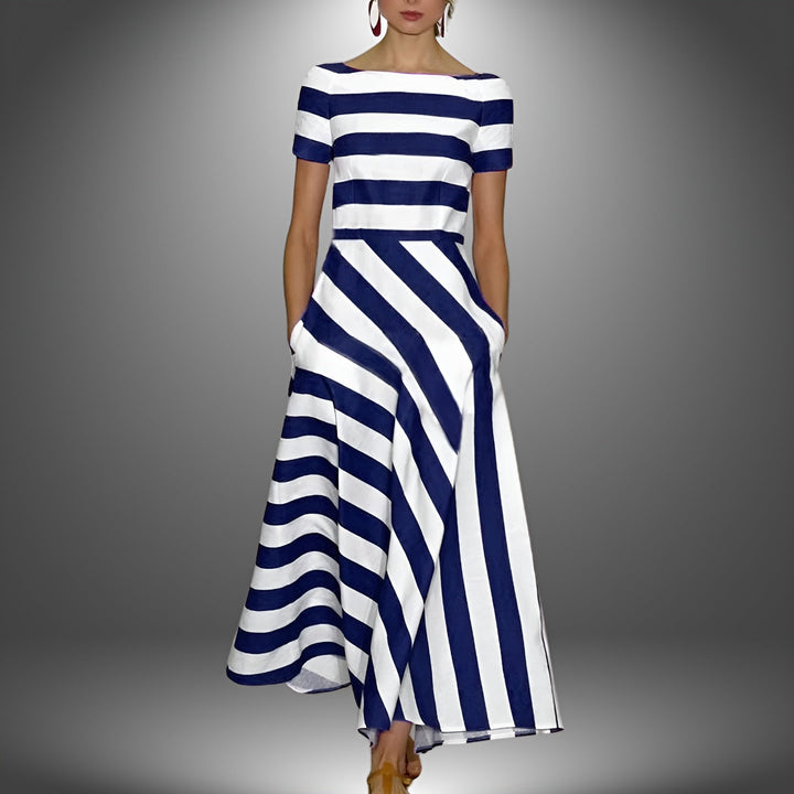 Striped Long Dress for Women - Elena Harper