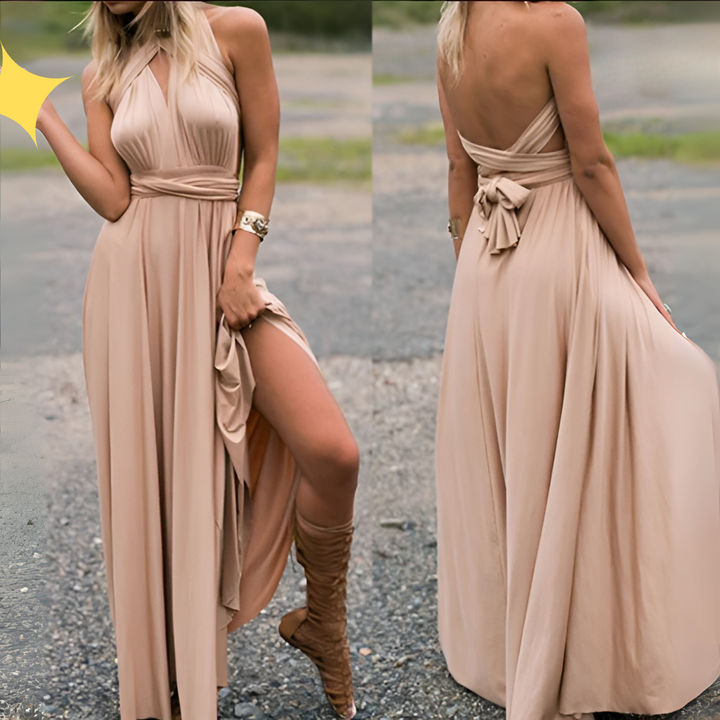 Women's Multiway Wrap Maxi Dress - Convertible Elegant Evening Gown