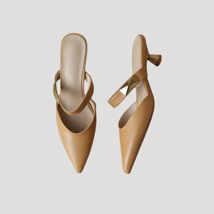 Women's Pointed Toe Heeled Mules