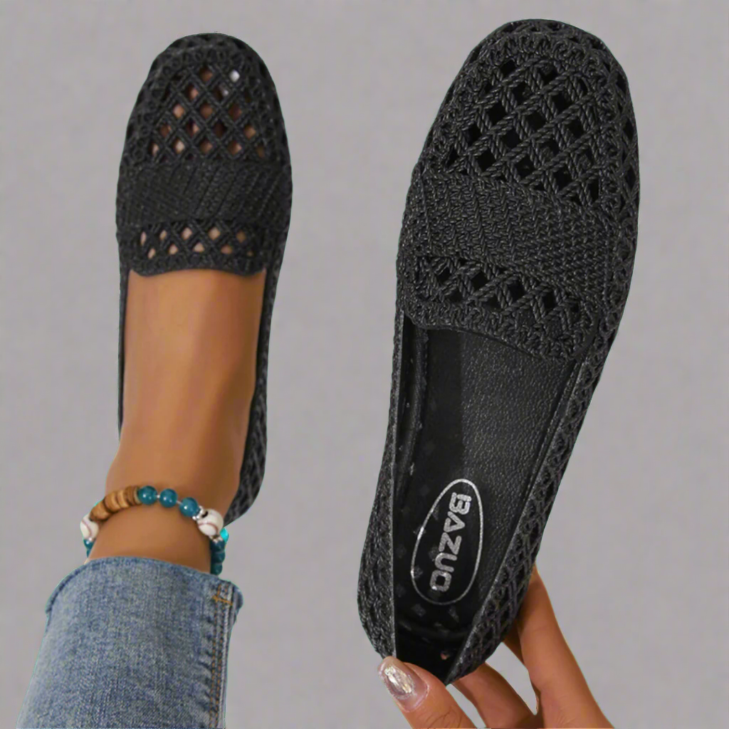 Alba - Ventilated Woven Ballerinas