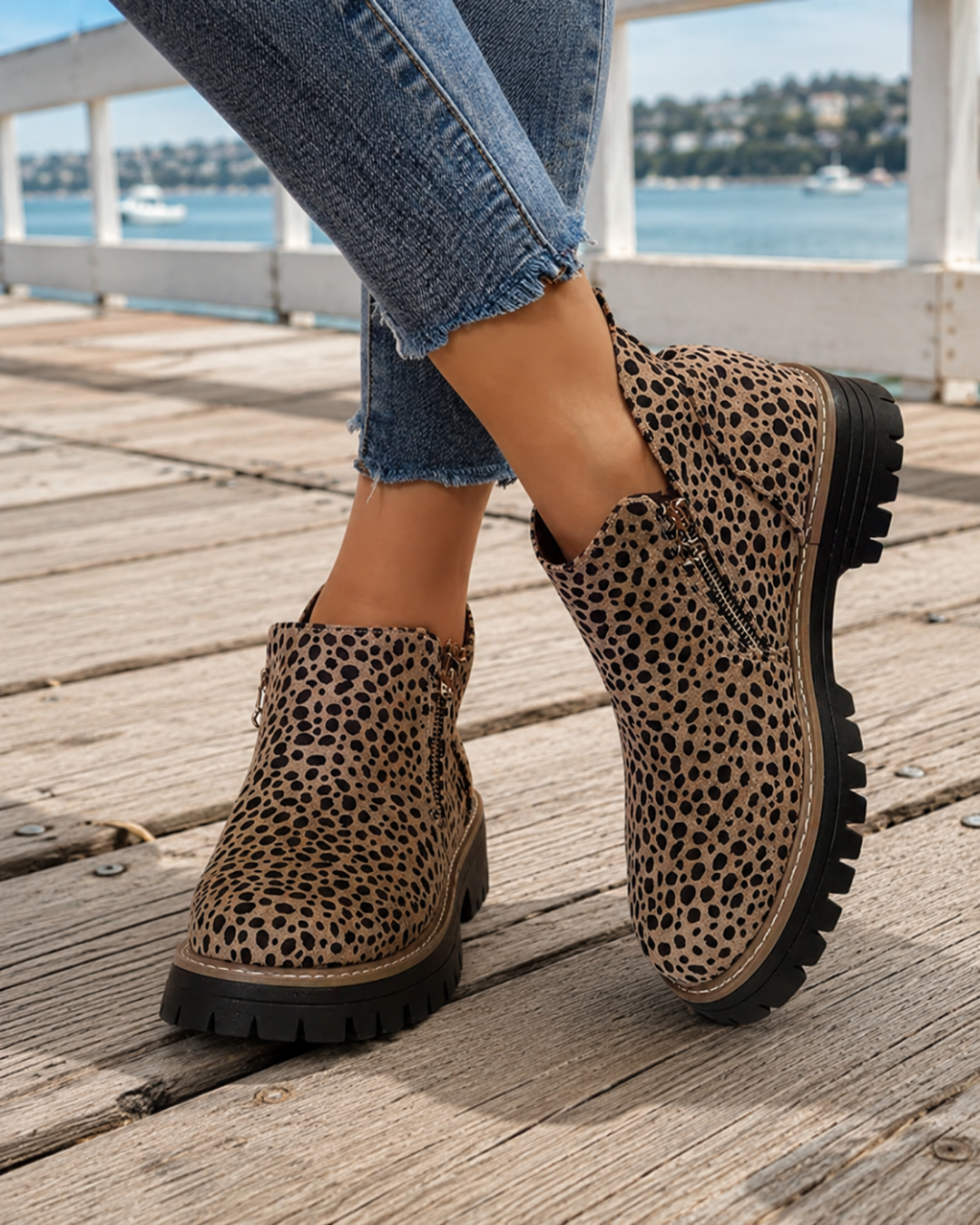 Almeria Cushioned Ankle Boots with Non Slip Sole for Women - Elena Harper