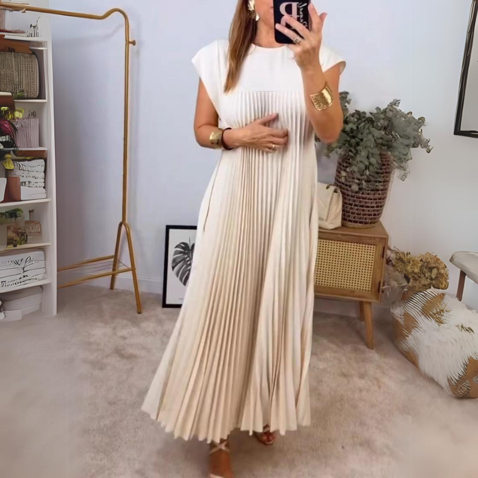 Seline Lightweight and Fresh Pleated Dress - Elena Harper