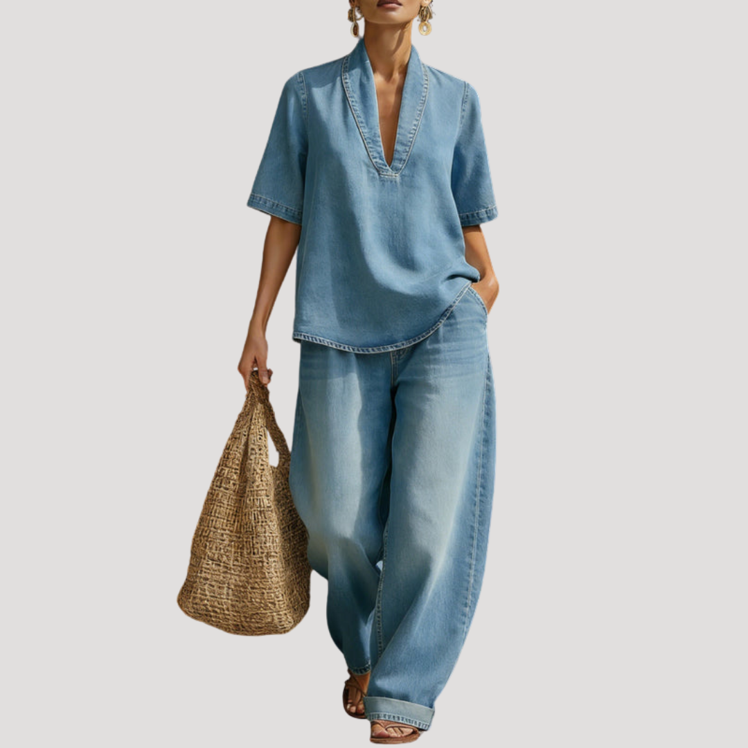 Women’s Casual Loose Fit Denim Set