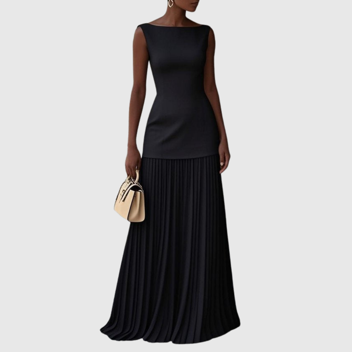 Coralie Pleated Maxi Dress - Elena Harper