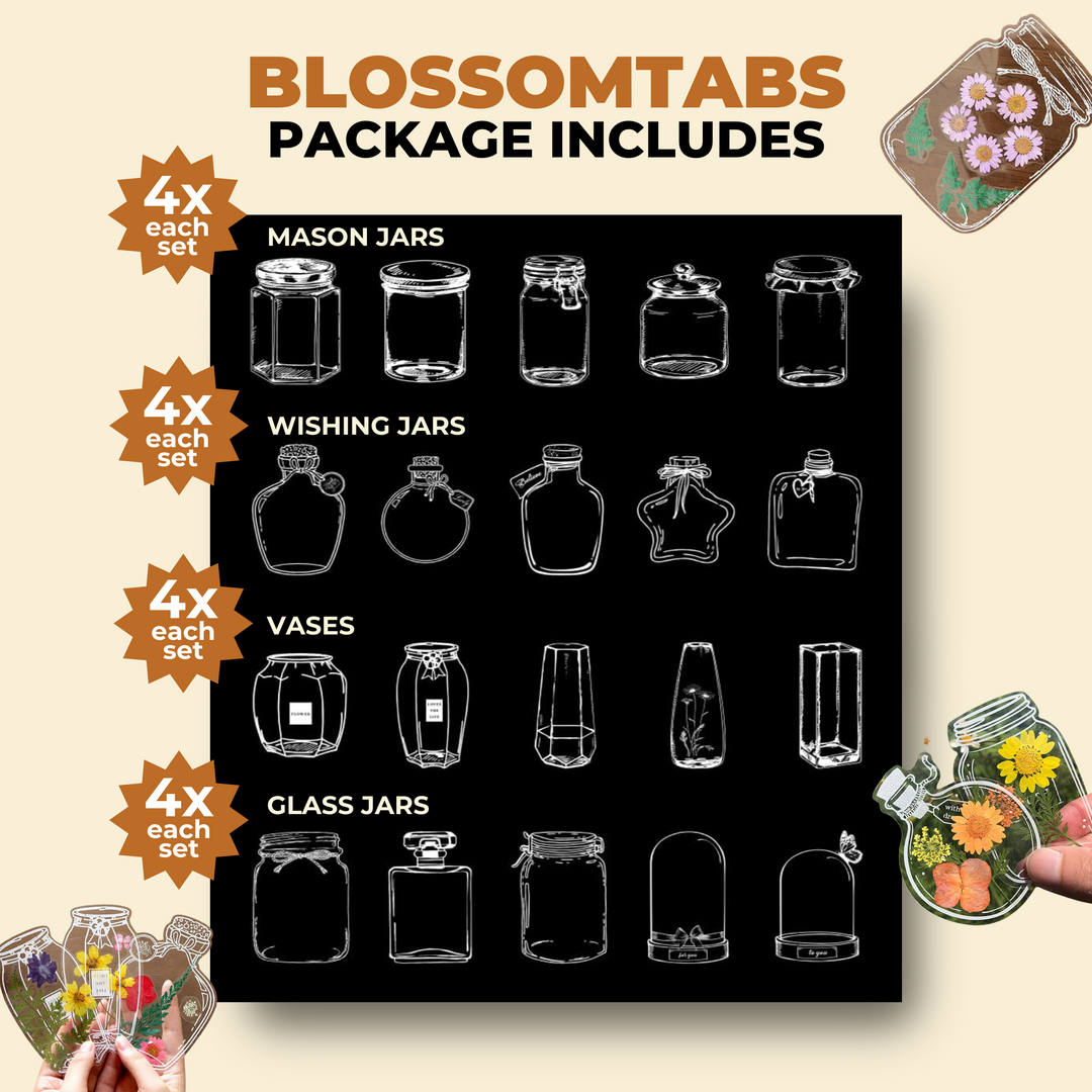 BlossomTabs Transparent DIY Bookmark Stickers for Book Lovers (20+20 Free) - Elena Harper