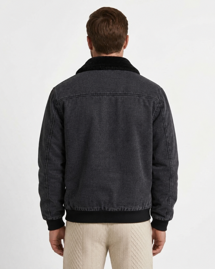 Fleece-Lined Denim Jacket For Men