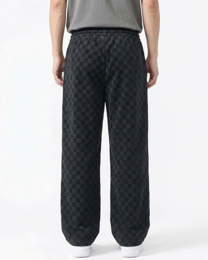 Checkered Relaxed Lounge Sweatpants For Men