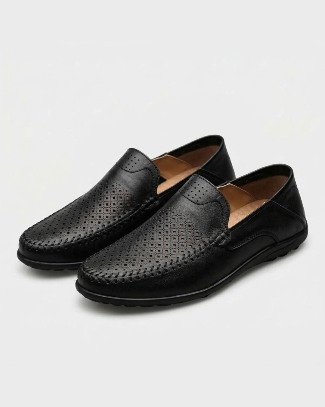 Perforated Slip-On Loafers For Men