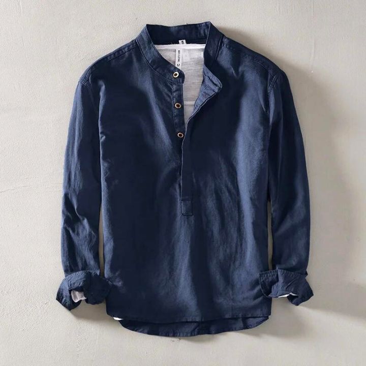 ELENA HARPER™  |  MINIMALIST LINEN SHIRT FOR MEN