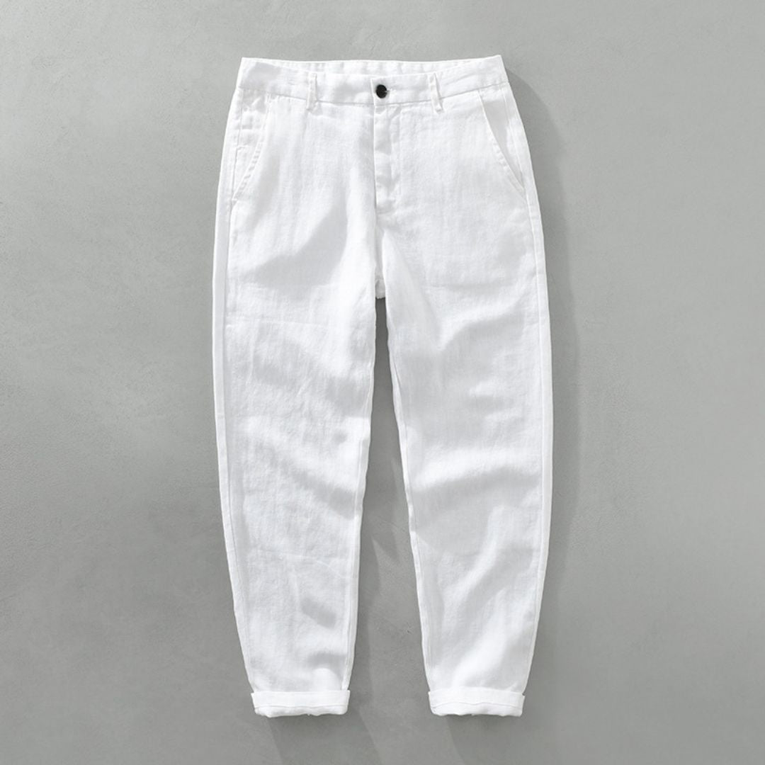 LAURENT MONACO | STRAIGHT LINEN PANTS