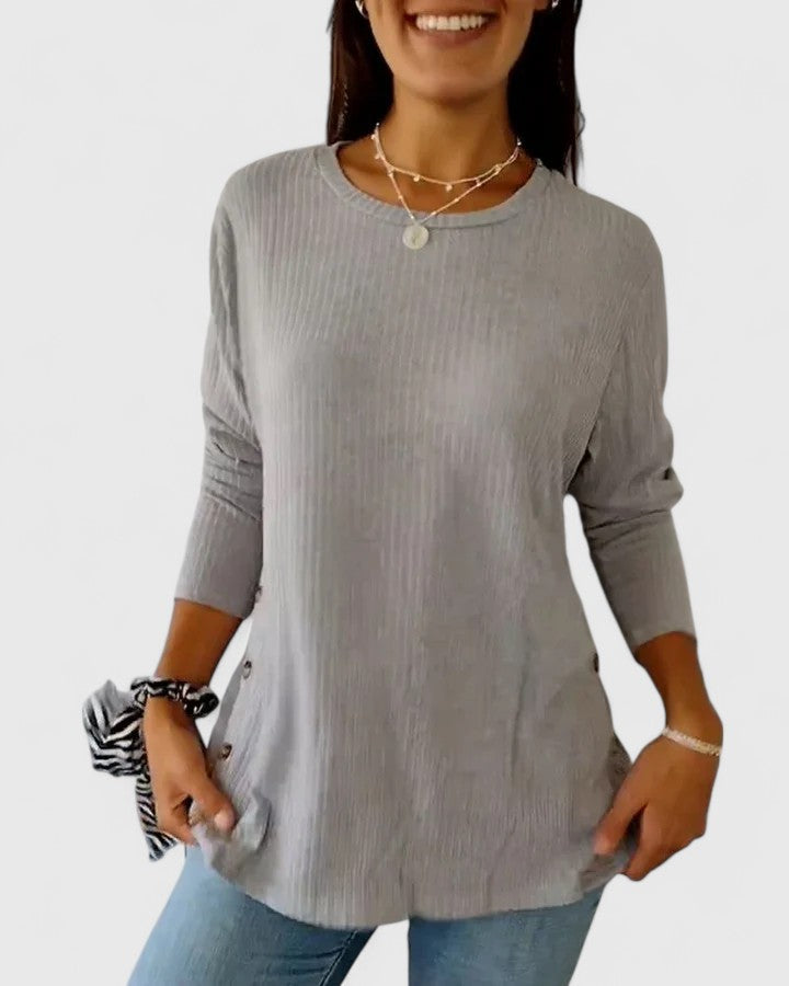 Megan Elegant Short Sleeve Top, view 3 - Elena Harper