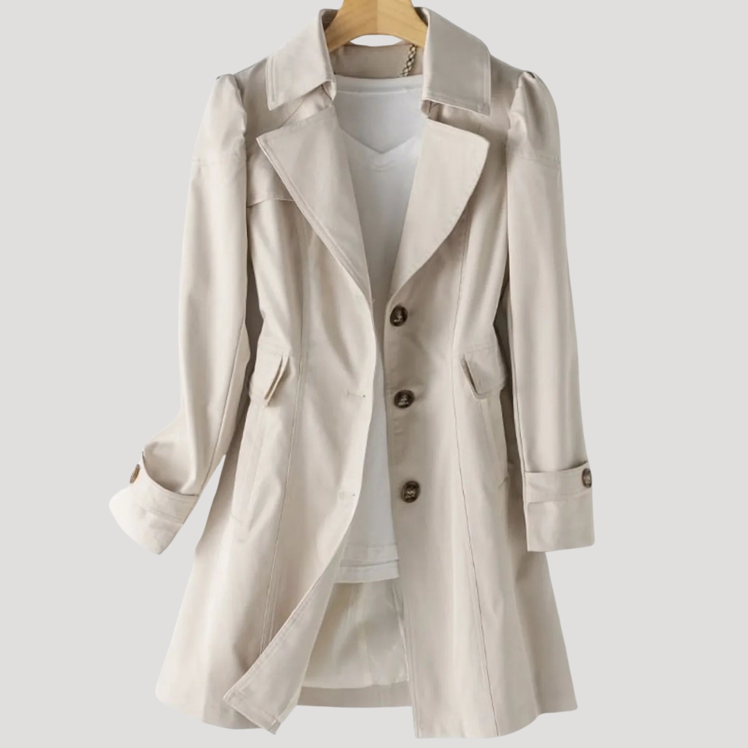 Women's Buttoned Trench Coat