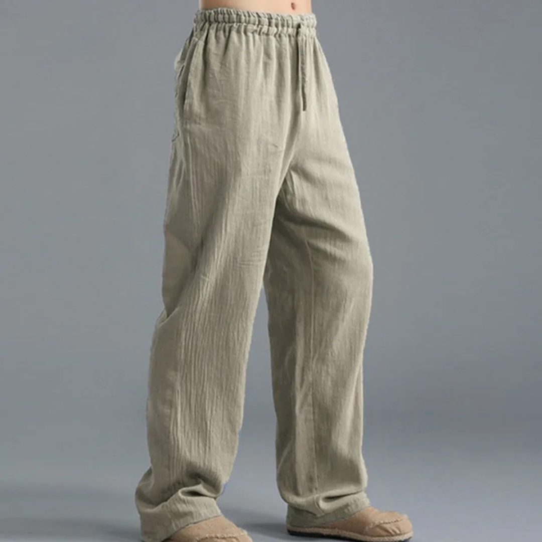 Carl Elegant Linen Pants, view 4 - Elena Harper