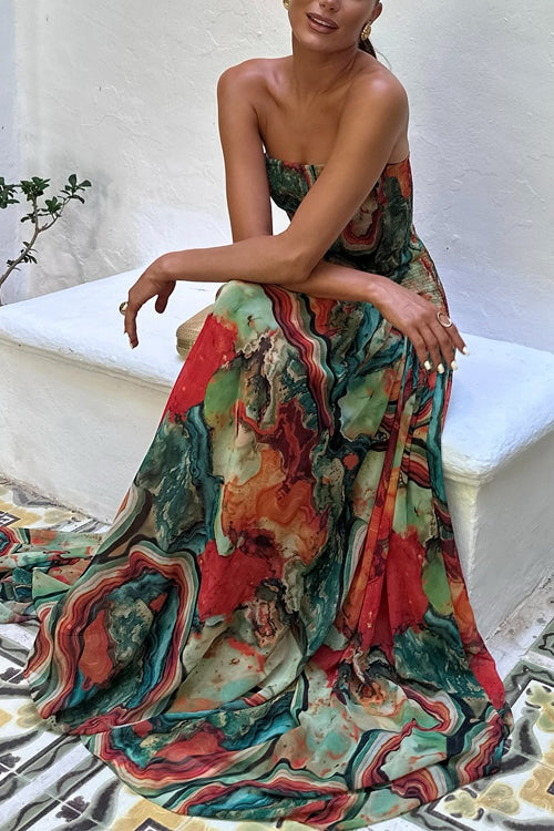 Costantina Flowing Long Dress, view 4 - Elena Harper