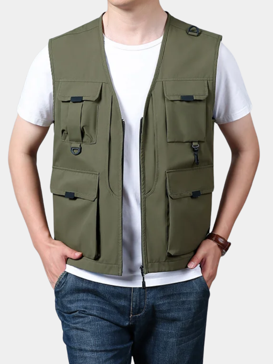 MULTI-POCKET BREATHABLE CARGO VEST